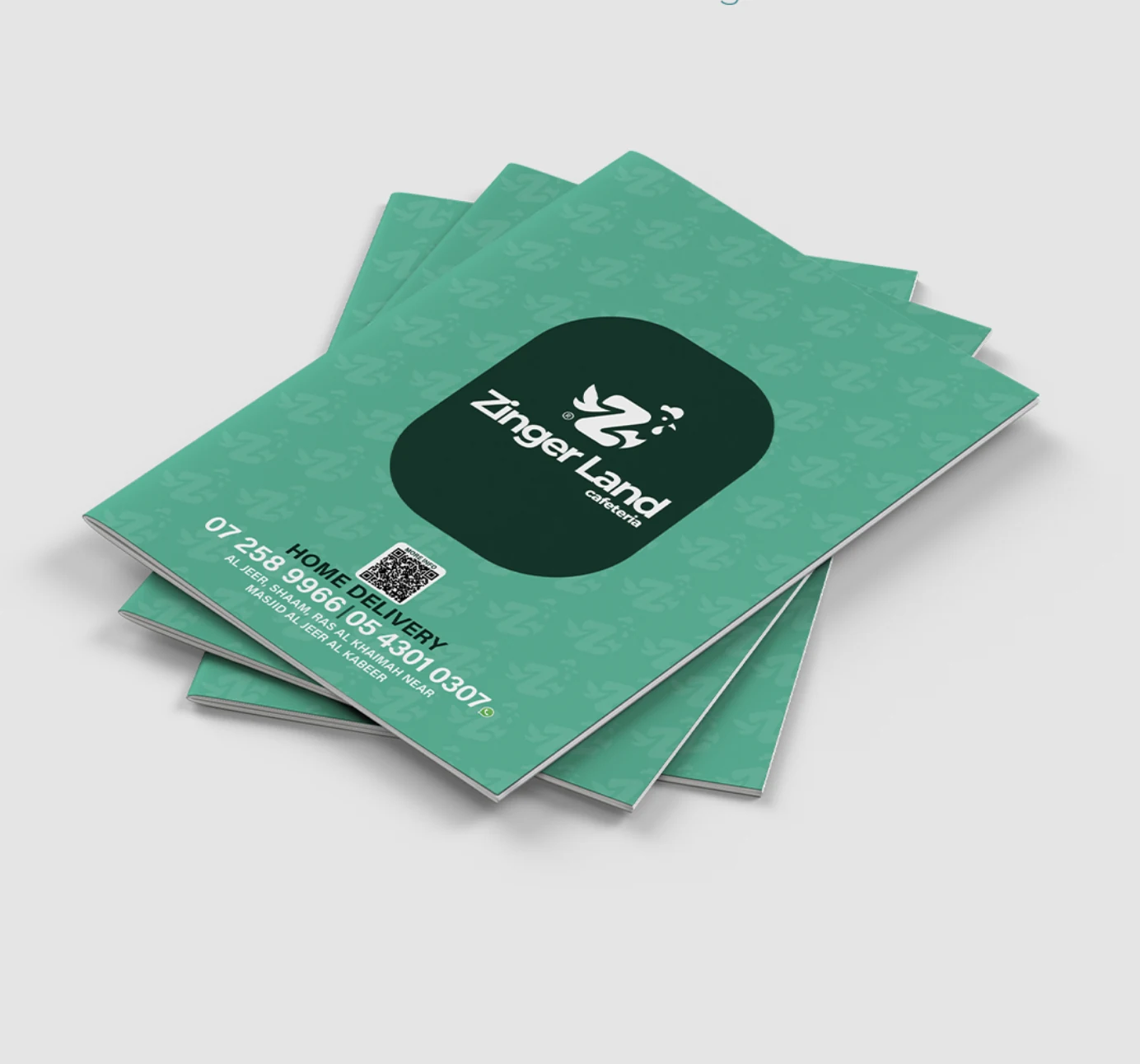 Zinger Land menu design