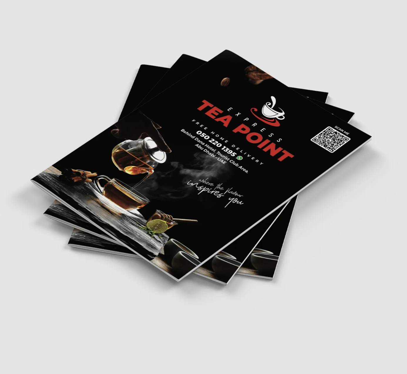 Tea Point menu design