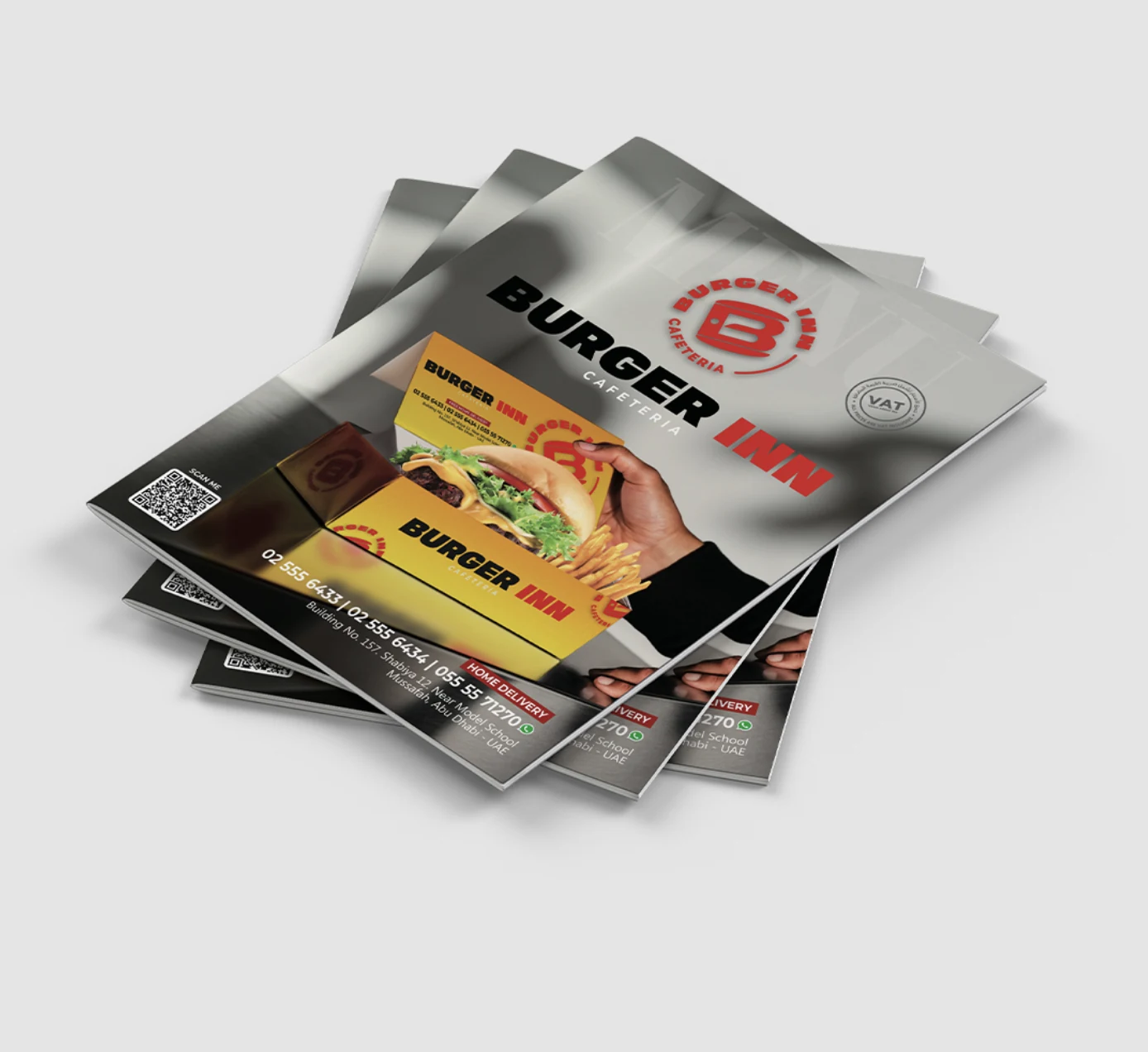 Burger Inn menu design